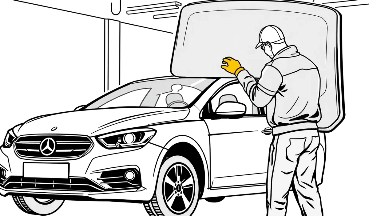 Porovnanie originálneho autoskla s logom automobilky a certifikovanej druhovýroby