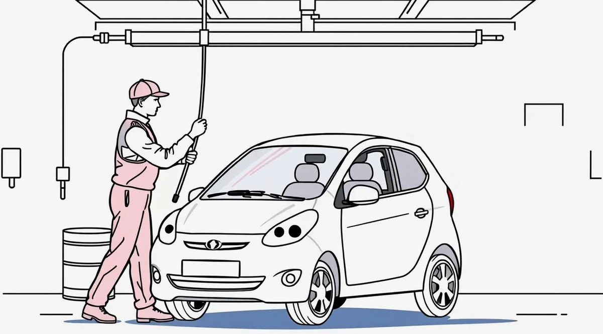Detail praskliny na čelnom skle automobilu spôsobenej odleteným kameňom