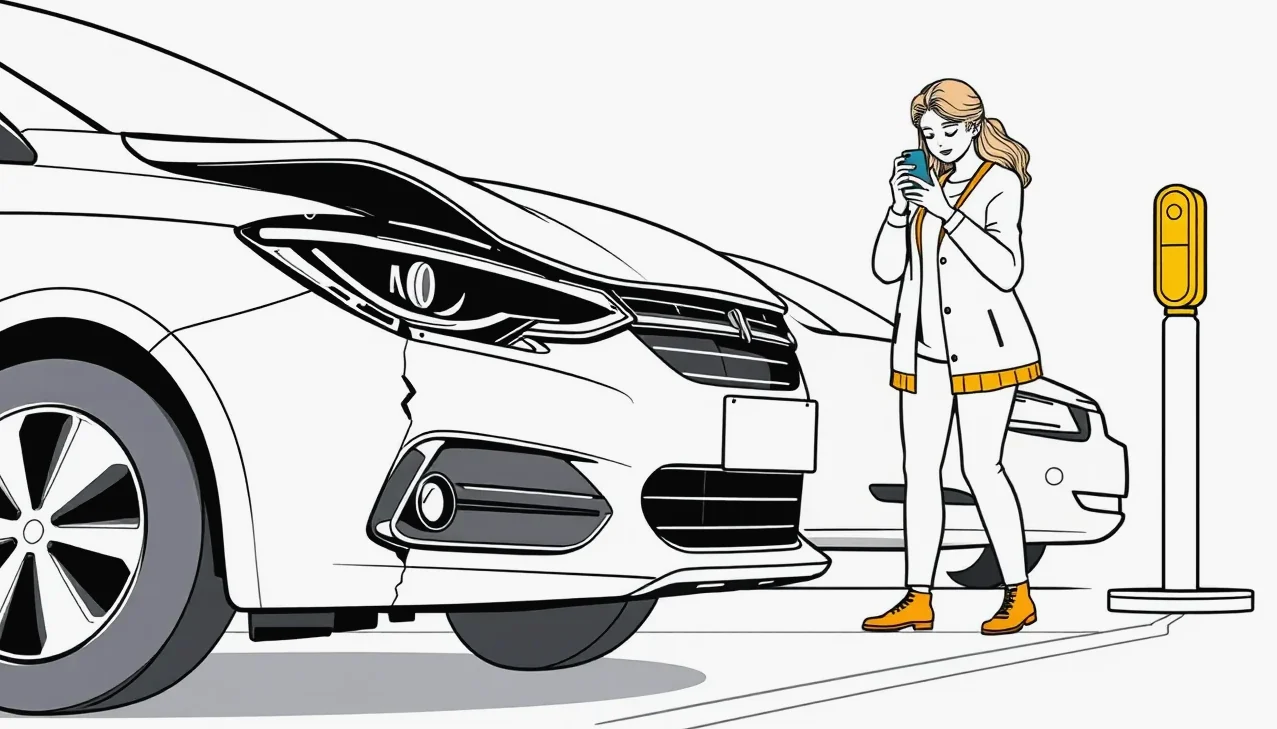 Nabíjanie moderného elektromobilu na nabíjacej stanici pri ceste