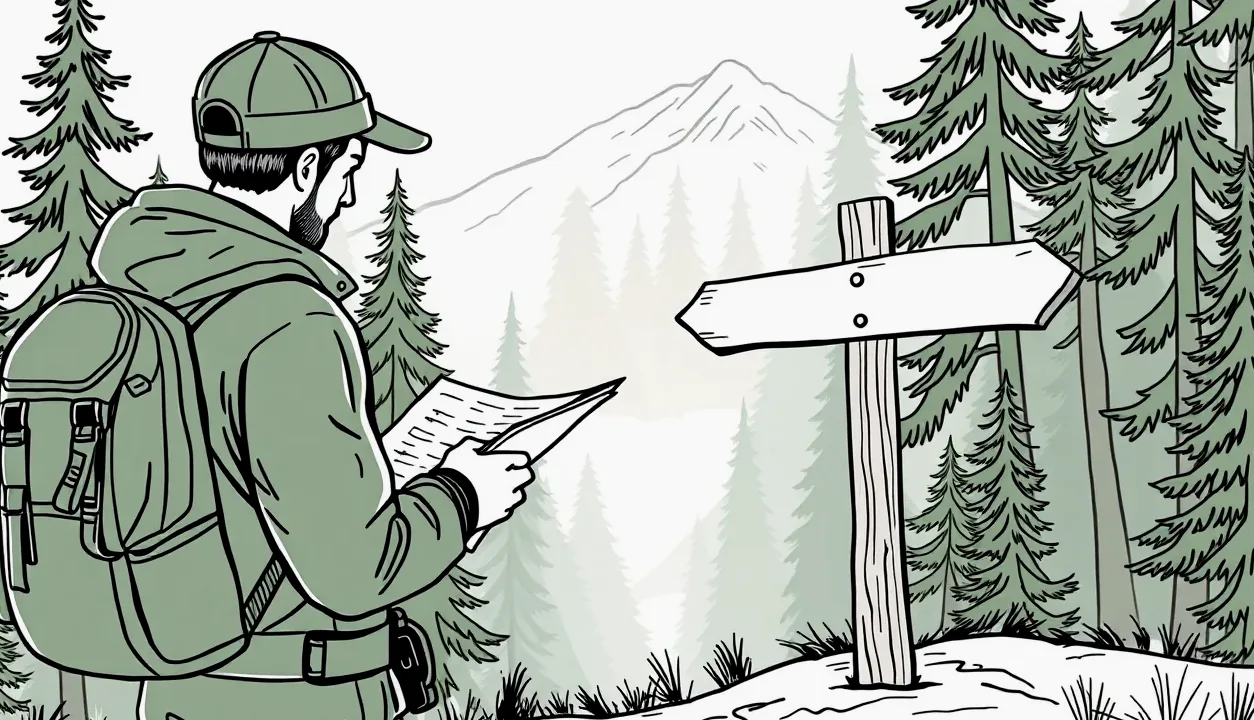 Hraničný kameň a turistický chodník na skalnatom hrebeni Vysokých Tatier
