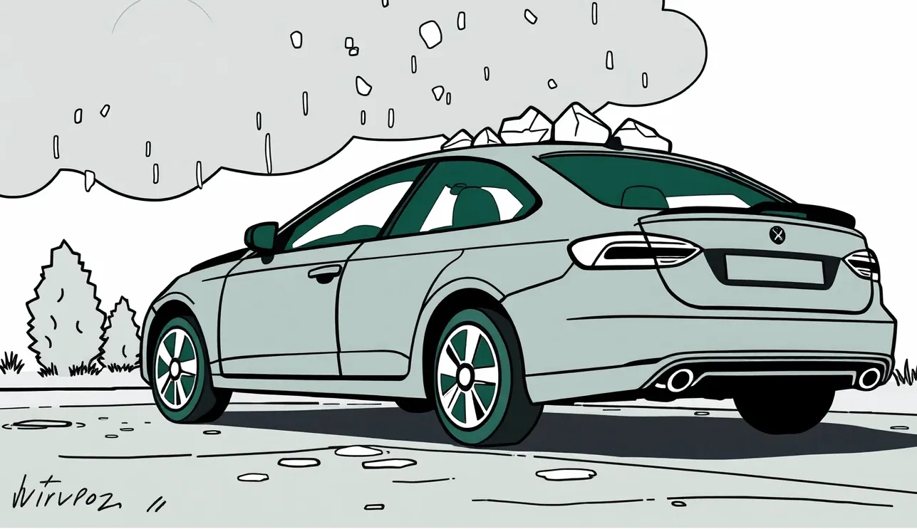 Technik v autoservise diagnostikuje poškodenú batériu v podvozku elektromobilu