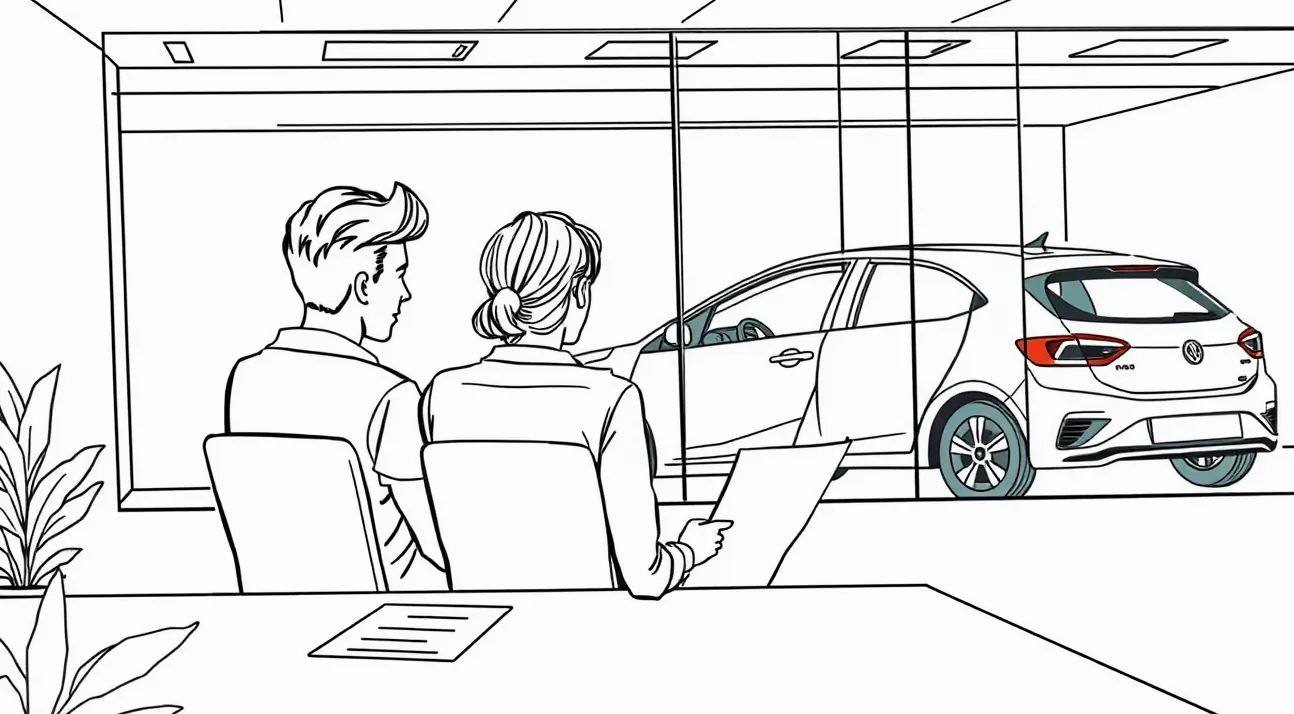 Pohľad na detail palubnej dosky a volant moderného automobilu v servise
