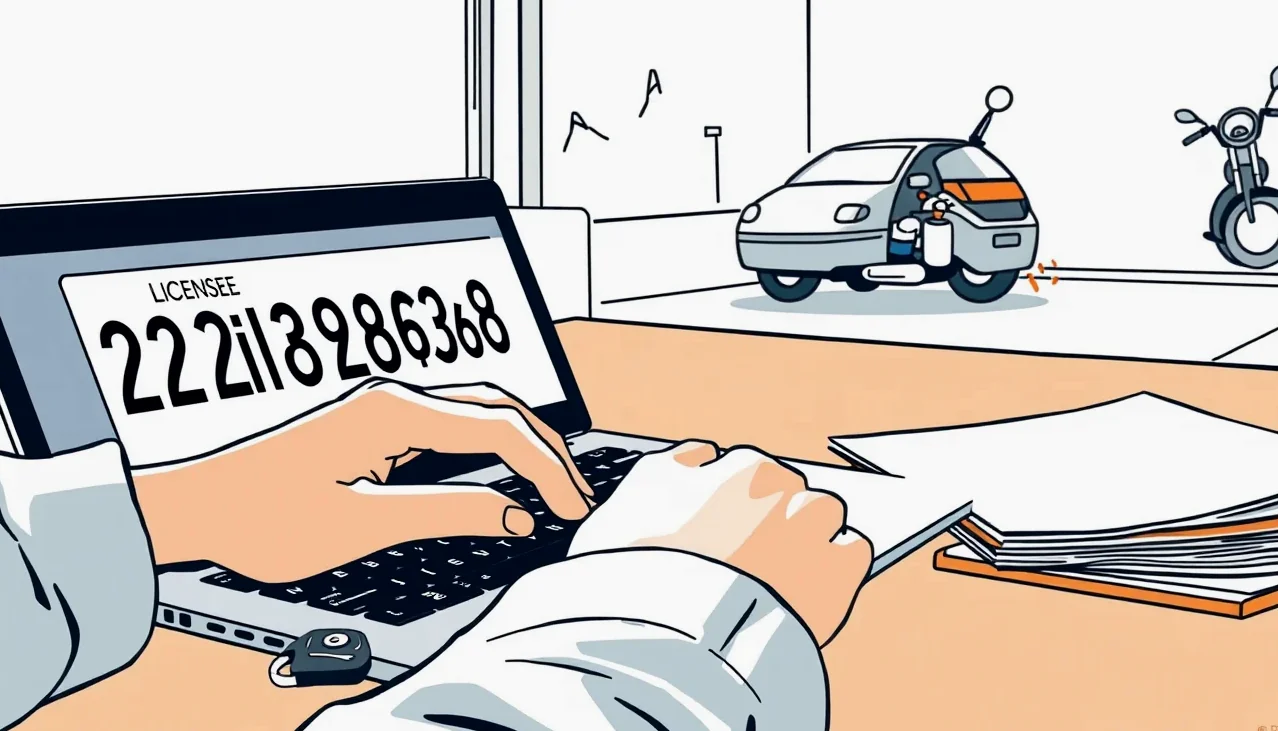 Zadná časť osobného automobilu s evidenčným číslom pred administratívnym prepisom