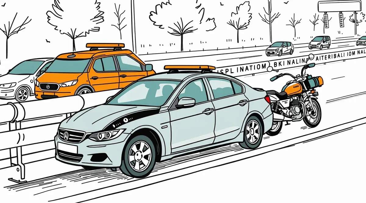 Pracovník odťahovej služby nakladá havarované osobné auto na plošinu odťahového špeciálu pri krajnici