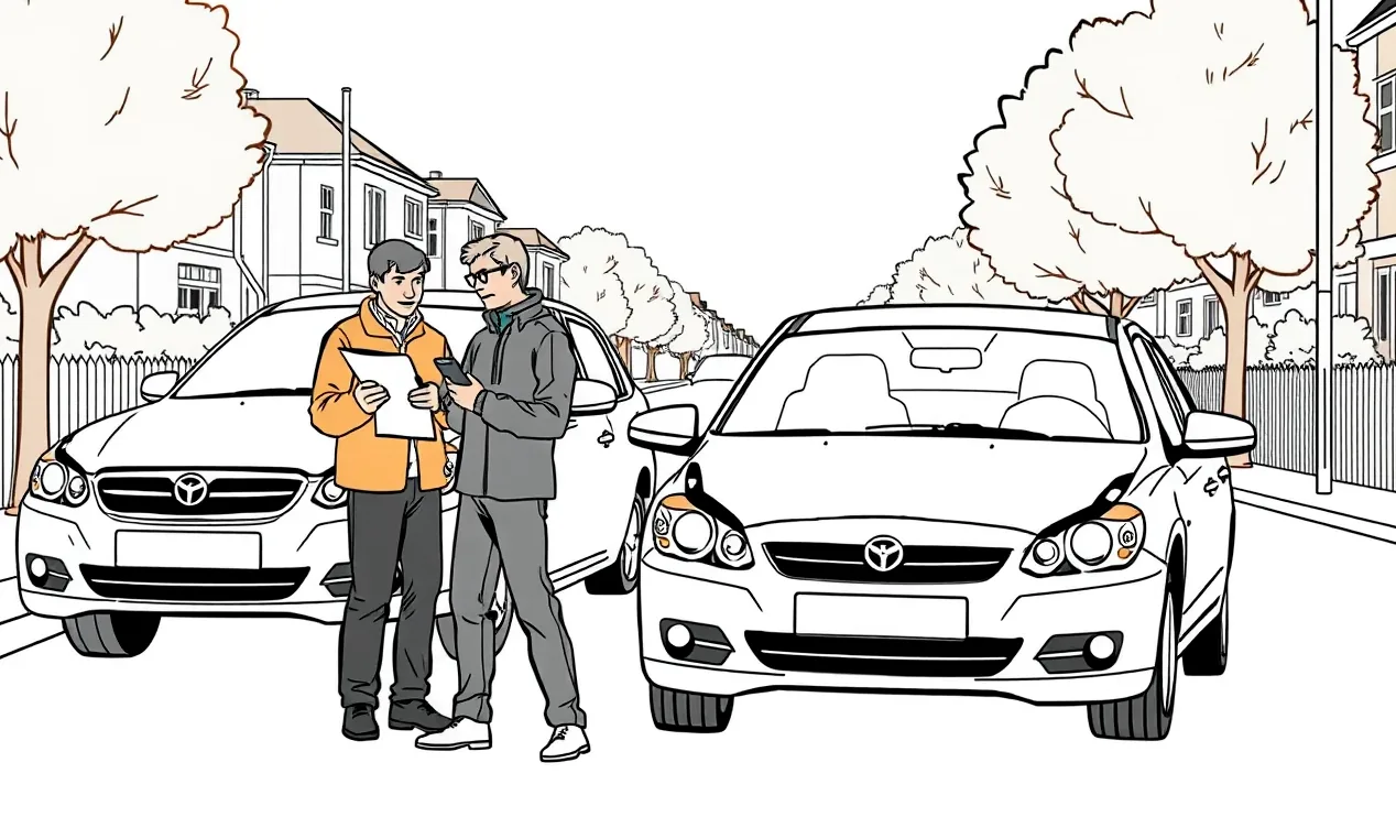 Automechanik v servise obhliada motorový priestor a ráta rozsah parciálnej škody po nehode
