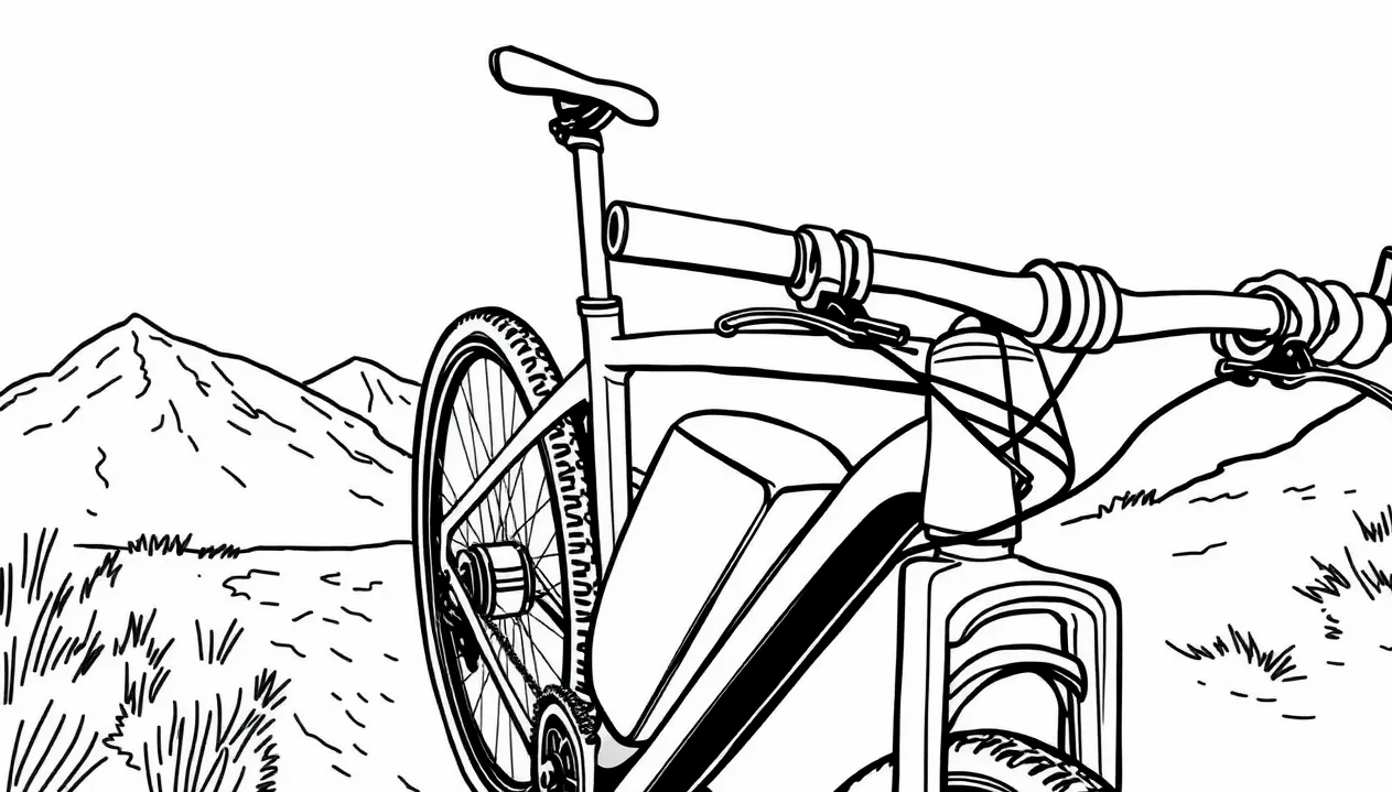 Servisný technik kontroluje poškodené koleso horského bicykla v dielni