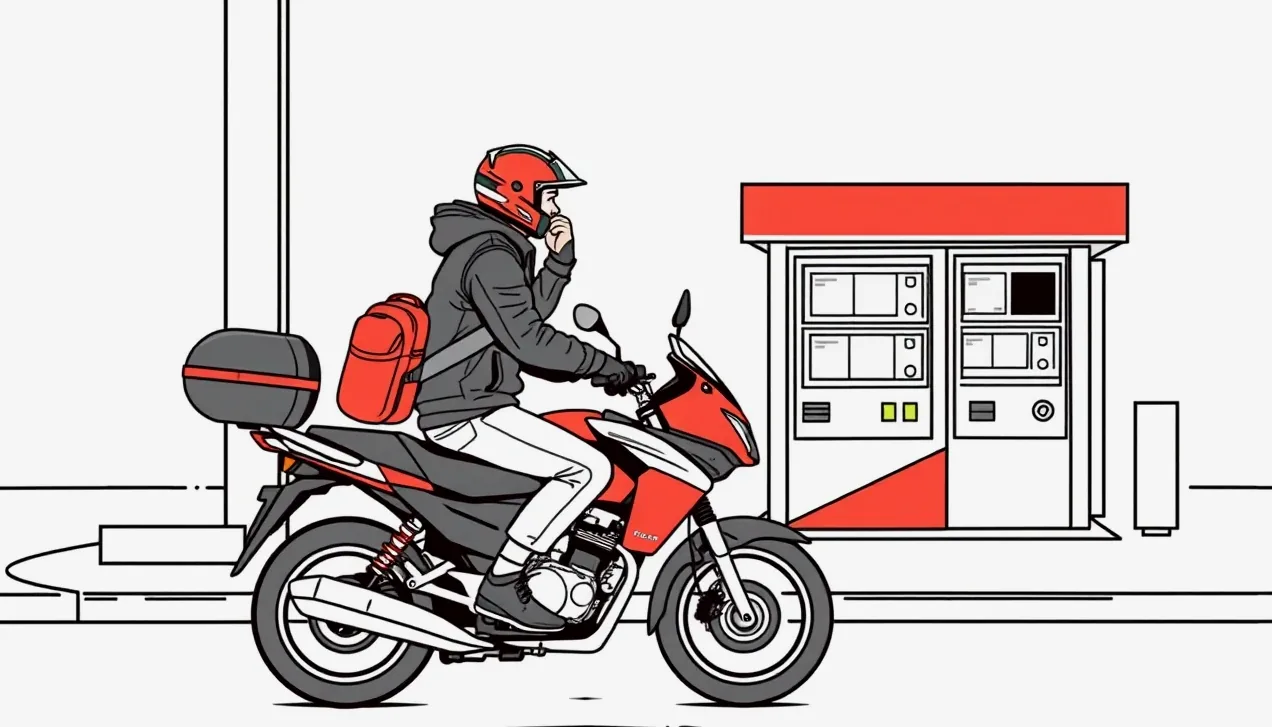 Kontrola obsahu motolekárničky pri odloženom motocykli