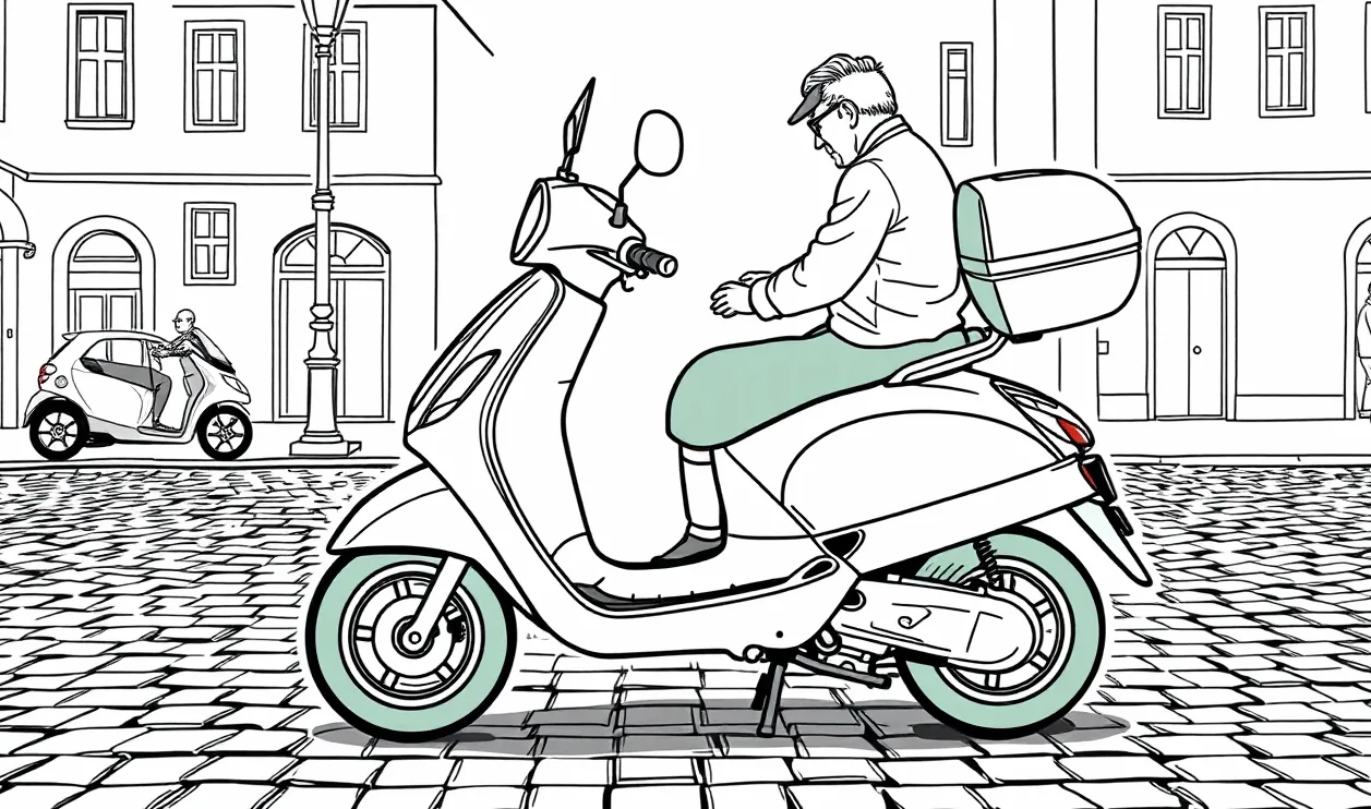 Oprava defektu pneumatiky motocykla pomocou opravnej súpravy pri ceste