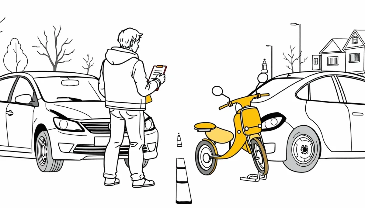 Detail poškodeného čelného skla na automobile od odleteného kamienka