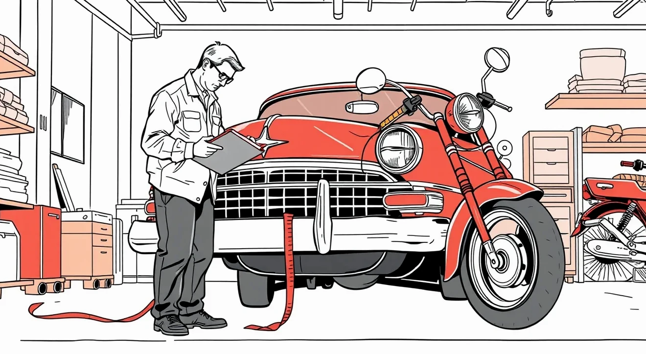 Detailná fotodokumentácia historického automobilu pred uzavretím poistenia