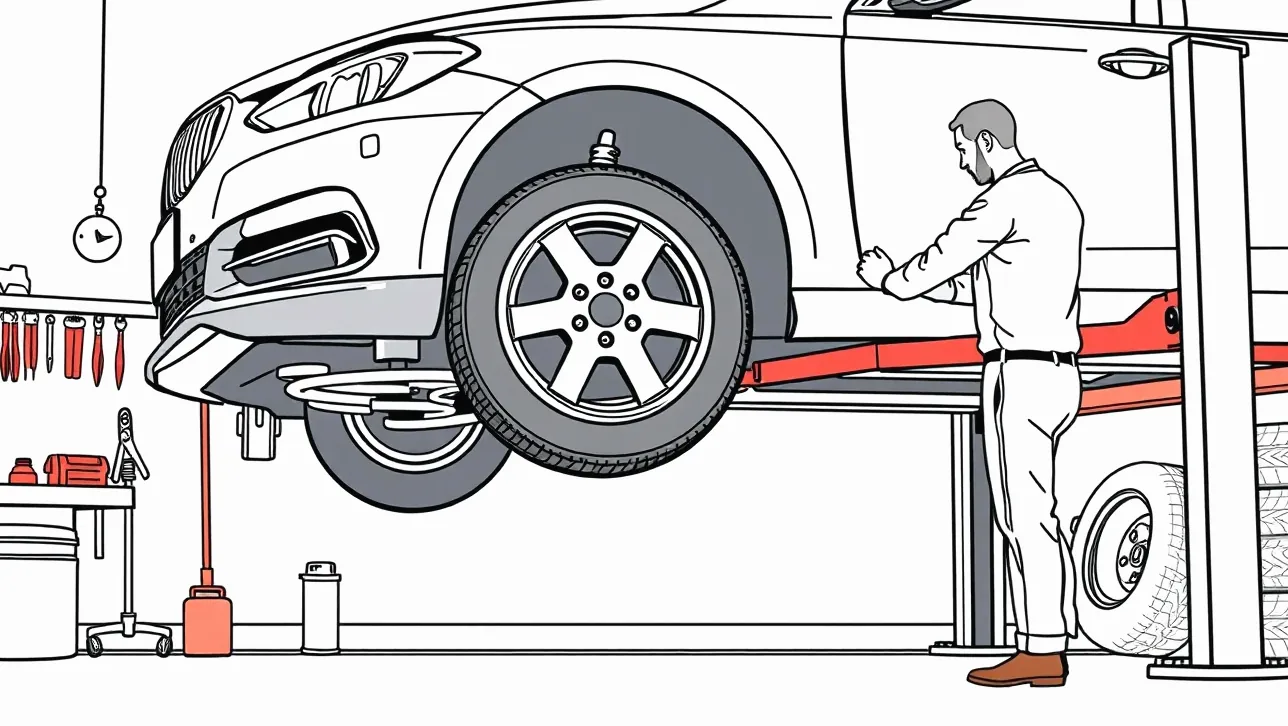 Automechanik kontroluje servisnú históriu a diagnostiku jazdeného auta